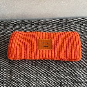 Acne Studios Orange Wool Headband Brand New with Tags